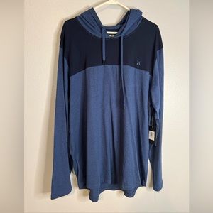 Hurley Blue Color block Long Sleeve Shirt with Hood